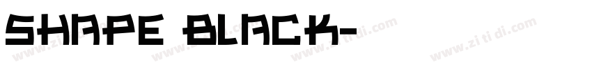 Shape Black字体转换